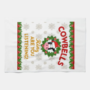 Koeienbellen rinkelen luister je naar Kerstmis Gra Theedoek