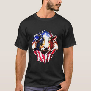 Koeienbloed in mij Usa Vlag T-shirt