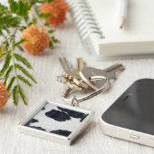 Koeienhuid afdrukken sleutelhanger (Zijkant)