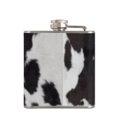 Koeienhuid Black White Monogram Flash Drive Flask Heupfles (Achterkant)