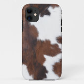Koeienhuid bruin Hoesje-Mate iPhone Case (Achterkant)