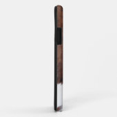 Koeienhuid Bruin Witte Monogram Case-Mate iPhone Case (Achterkant/rechts)