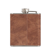 Koeienhuid kunstleder heupfles (Achterkant)