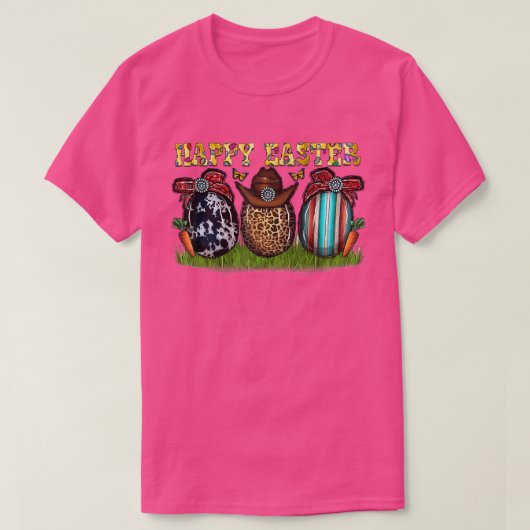 Koeienhuid Leopard Easter Eggs Gemstone Cowboy Pet T-shirt (Design voorkant)