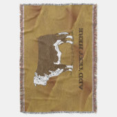 Koeienhuid Meng kunstleder Deken (Voorkant Verticaal)