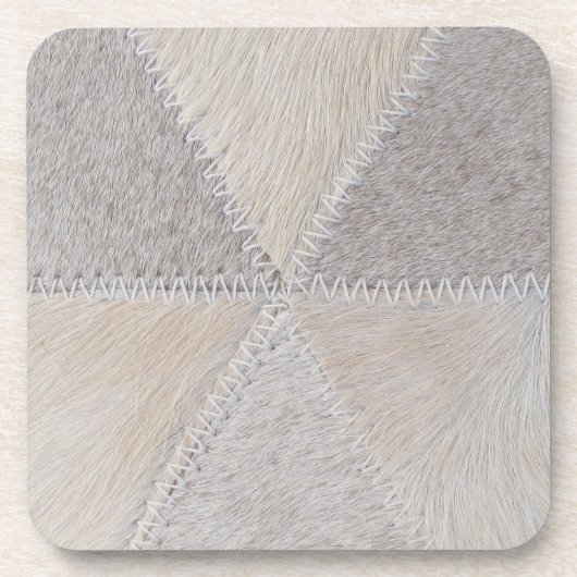 Koeienhuid Patchwork Bier Onderzetter (Voorkant)