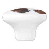koeienhuid wit keramische knop (Zijkant)
