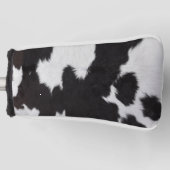koeienhuid zwart wit golfheadcover (Voorkant)