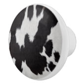 koeienhuid zwart wit keramische knop (Rechts)