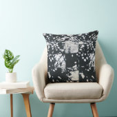 Koeienhuid zwart-wit Patchwork Print Kussen (Stoel)