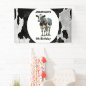 Koeienhuid Zwart-wit Spandoek (Insitu)