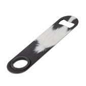 koeienhuid zwart wit speed flessenopener (Voorkant Gekanteld)
