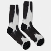 Koeienhuid zwarte en witte sockets sokken (Rechts)