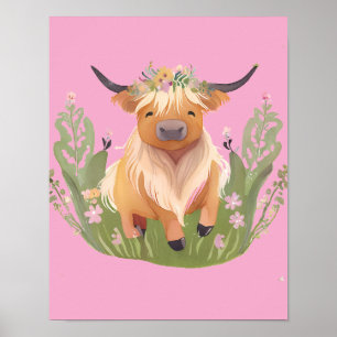 Koeienkusjes en landelijke wensen poster