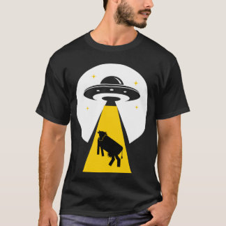 Koeienontvoering door buitenaardse UFO-ruimteschip T-shirt