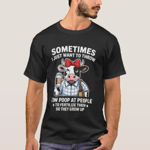 Koeienpoep Grappige Boerderij Dier Boer Grapjas Ca T-shirt