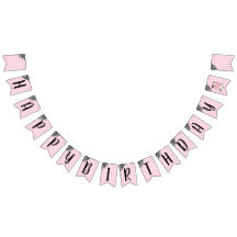 Koeienprint Roze Gingham Verjaardagsbanner