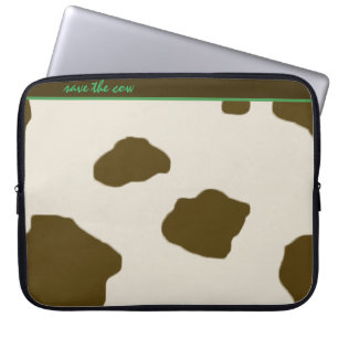 Koeienspots BEWAREN de bruine koolvis Laptop Sleeve