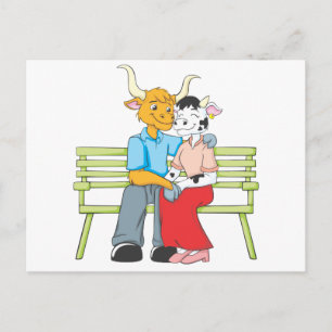 Koeienvangers en zoete koeienvangers briefkaart