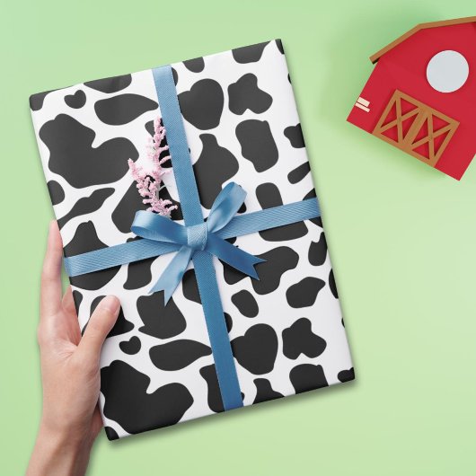 Koeienvlekken Zwart en Wit Boerderij Cadeaupapier