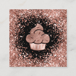 Koeken gebakken bakkerij Chef Glitter Drift Roos G Vierkante Visitekaartje