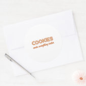 Koekent alles beter ronde sticker (Envelop)