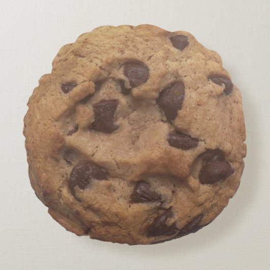 koekje-chocoladechip rond kussen (Voorkant)