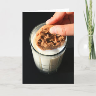 Koekje en een glas melk Wenskaart, Opmerking Kaart