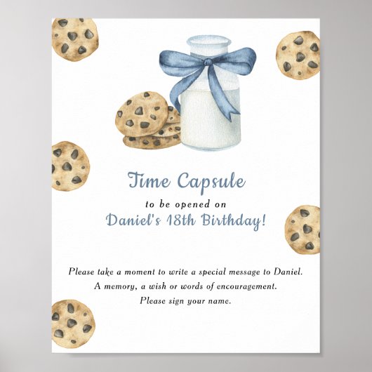 koekje en melk Time Capsule 1e verjaardag Poster (Voorkant)