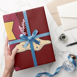 Koekje en schouderpapier voor de mantel cadeaupapier