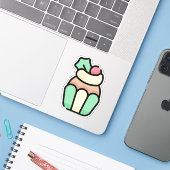 koekje sticker (Laptop met iPhone)