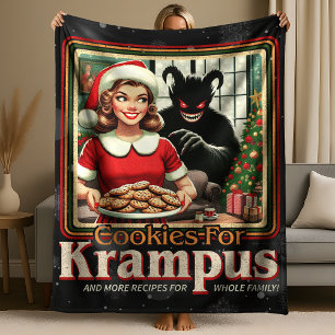 Koekje voor Krampus Prettig Kerstmis Krampus Horro Fleece Deken
