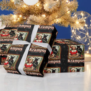 Koekje voor Krampus Prettig Krampus Kerstmis Horro Cadeaupapier