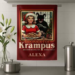 Koekje voor Krampus Prettig Krampus Kerstmis Horro Theedoek