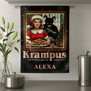 Koekje voor Krampus Prettig Krampus Kerstmis Horro Theedoek
