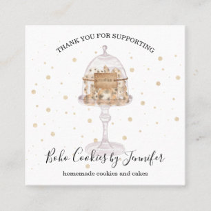 Koekjes Cakes Bakkerij Schattig Vierkante Visitekaartje
