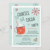 Koekjes en cacao-feestdag kaart (Voorkant / Achterkant)