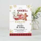 Koekjes en cacao Kerstwinter Kaart (Staand voorkant)