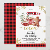 Koekjes en cacao Kerstwinter Kaart (Voorkant / Achterkant)