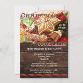 Koekjes en Cocktails Cookie Swap Kerstmis Kaart (Voorkant)
