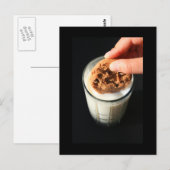 Koekjes en een glas Briefkaart (Voorkant / Achterkant)
