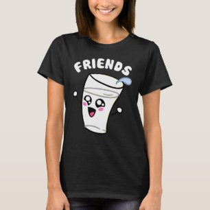 Koekjes en melk 2 van 2 paar beste vrienden t-shirt