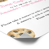 Koekjes en melk Time Capsule 1e verjaardag Poster (Hoek)