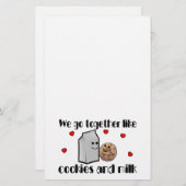 Koekjes en melkliefde briefpapier (Voorkant / Achterkant)