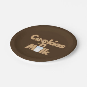 Koekjes en Melkwoordkunstpapier bord