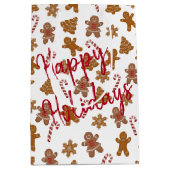 Koekjes en snoepjes op witbrood medium cadeauzakje (Voorkant)