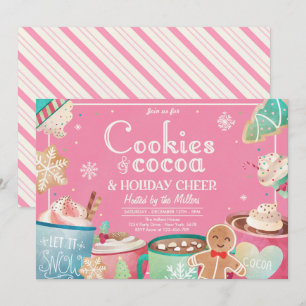 Koekjes en warme cacaofeestdagen kaart