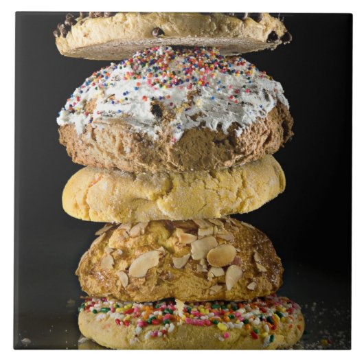 Koekjes in een stapel tegeltje (Voorkant)