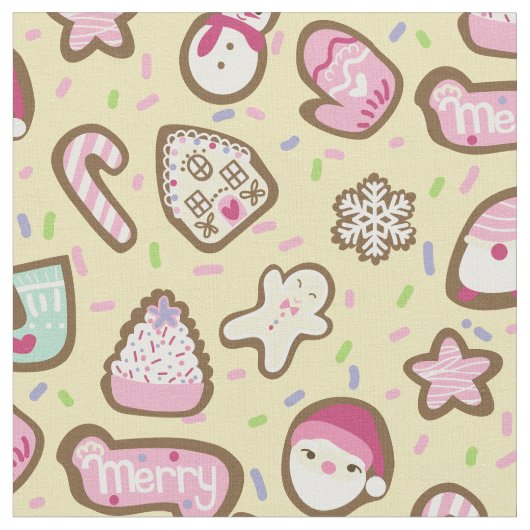 Koekjes Kerst Geel Stof (Close Up)