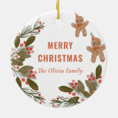 Koekjes Kerstfeest Keramisch Ornament (Achterkant)